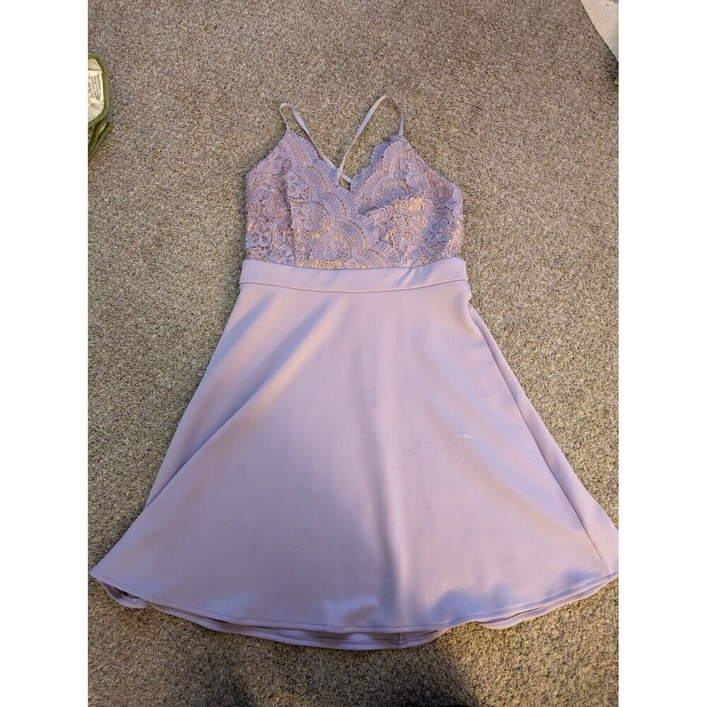 Francesca's A-line Lace Strap Dress